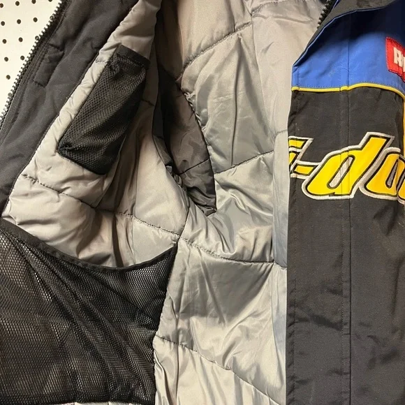 Ski-doo BRP Snowmobile  zip up jacket Blue and Yellow Mens size Medium - Picture 5 of 5